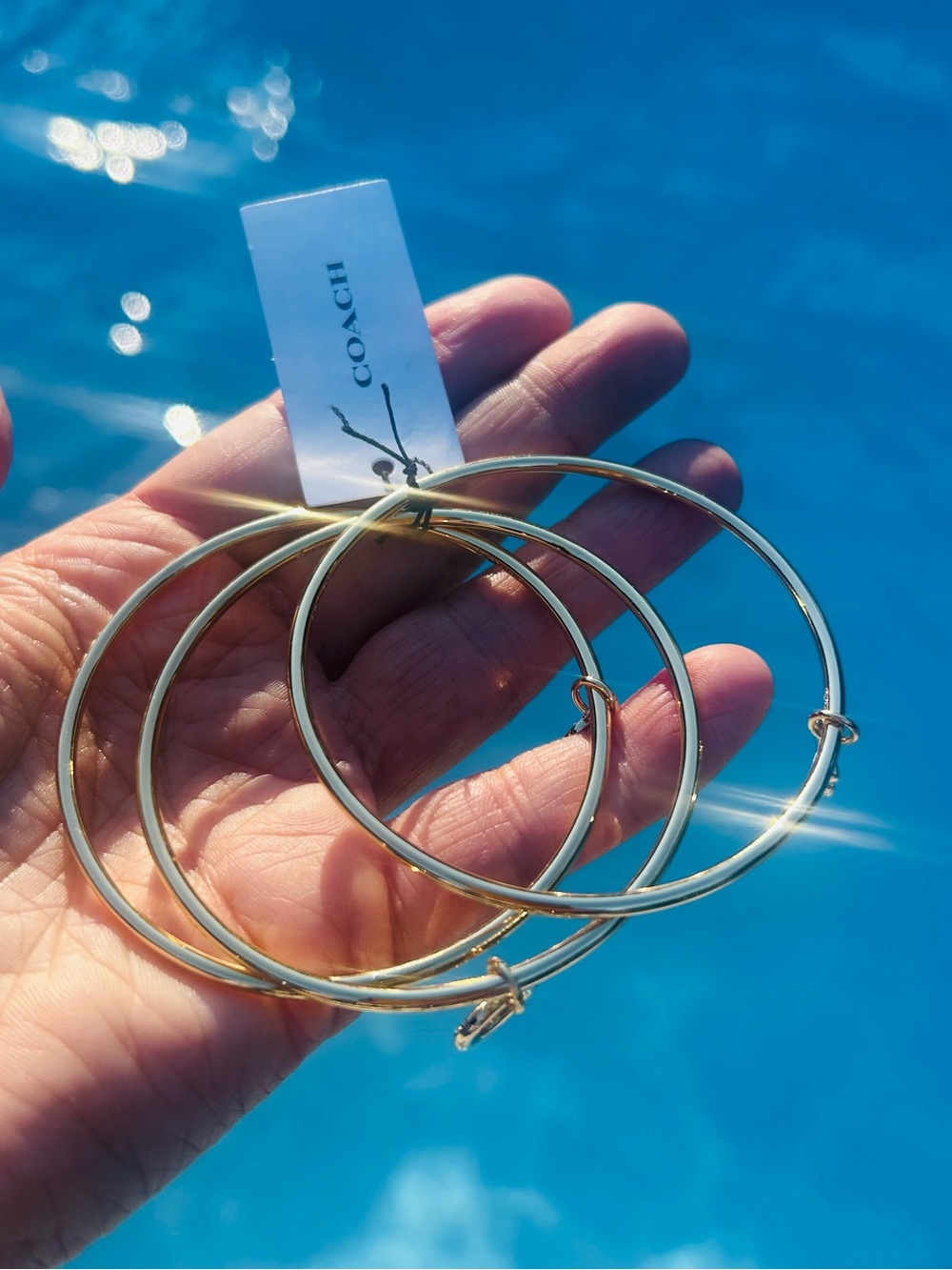 Coach Gold finish set of 3 bracelets